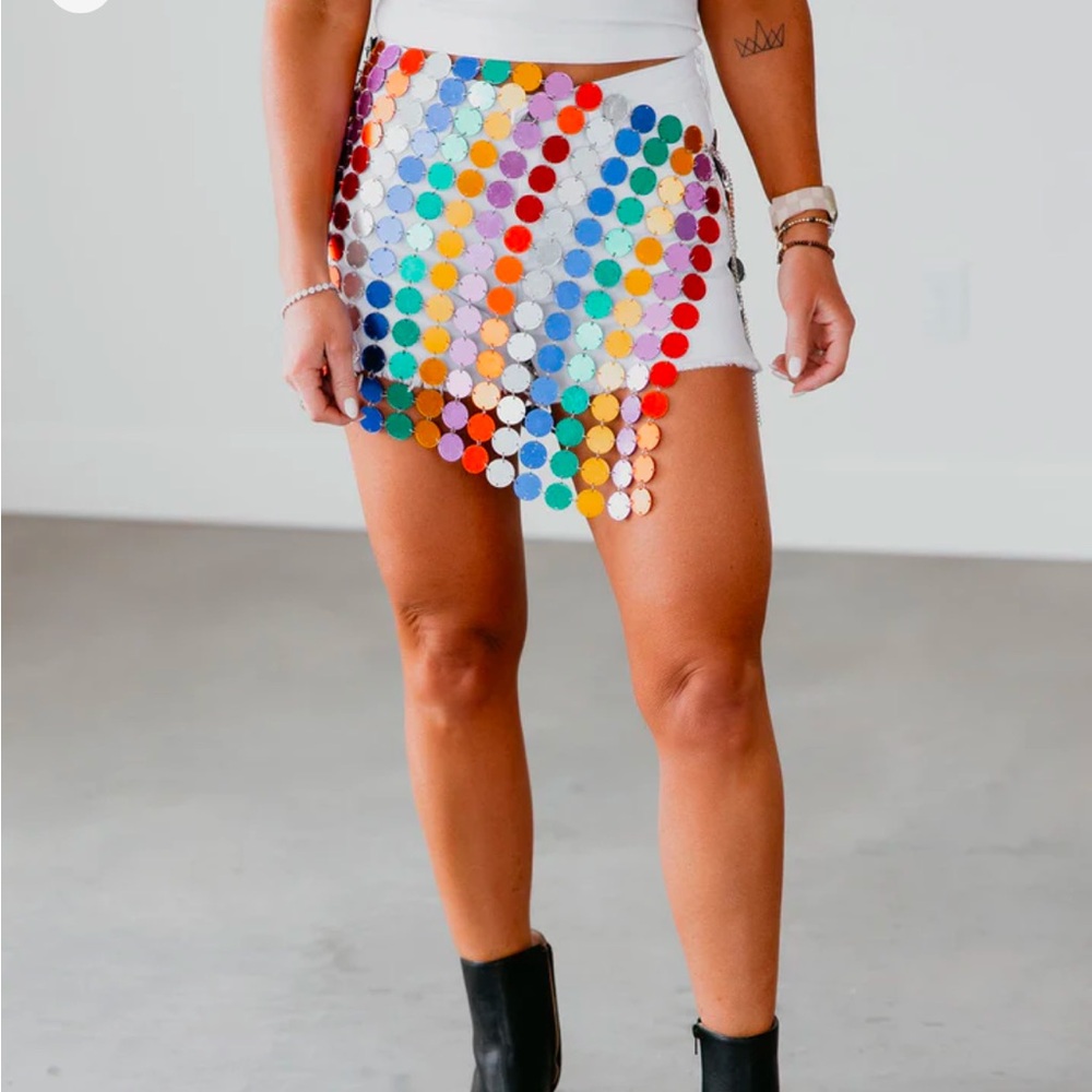 Night life sequin mini skirt
